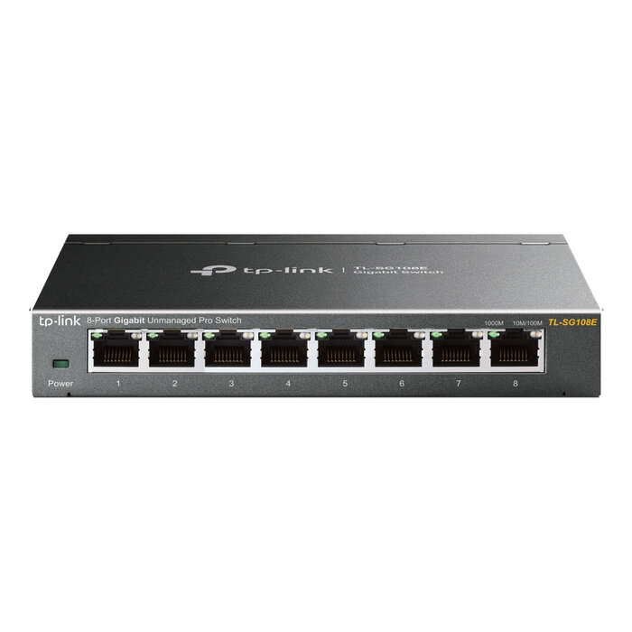 TP-Link TP-Link TL-SG108E netwerk-switch Managed L2 Gigabit Ethernet (10/100/1000) Zwart
