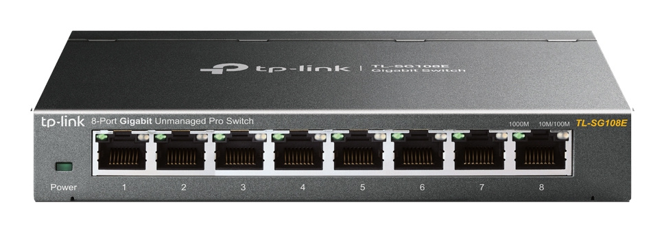 TP-Link TP-Link TL-SG108E netwerk-switch Managed L2 Gigabit Ethernet (10/100/1000) Zwart