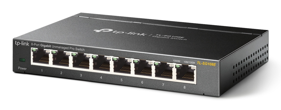 TP-Link TP-Link TL-SG108E netwerk-switch Managed L2 Gigabit Ethernet (10/100/1000) Zwart