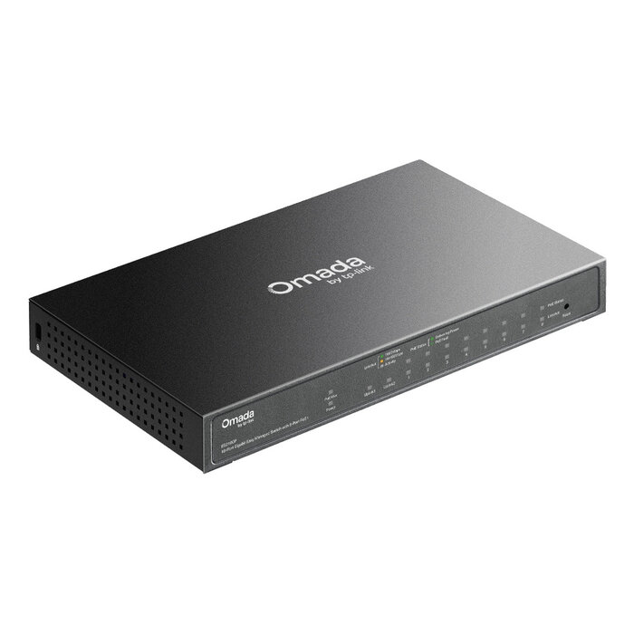 TP-Link TP-Link Omada ES210GP netwerk-switch Managed L2 Gigabit Ethernet (10/100/1000) Power over Ethernet (PoE) DIN-rail Zwart