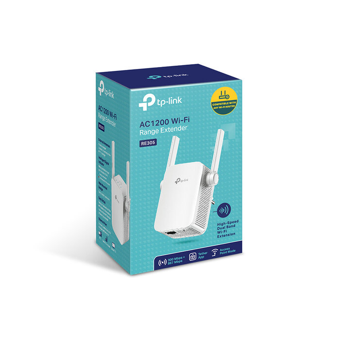 TP-Link TP-Link RE305 netwerkextender Netwerkrepeater Wit 10, 100 Mbit/s