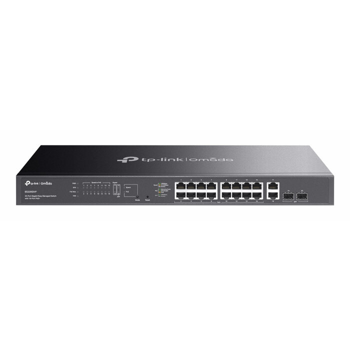 TP-Link TP-Link Omada ES220GMP netwerk-switch Managed L2 Gigabit Ethernet (10/100/1000) Power over Ethernet (PoE) Zwart