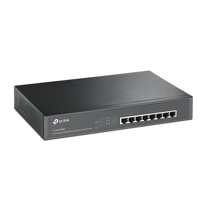TP-Link TP-Link TL-SG1008MP Unmanaged Gigabit Ethernet (10/100/1000) Power over Ethernet (PoE) 1U Zwart