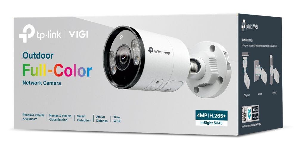 TP-Link TP-Link INSIGHT S345 Bullet IP-beveiligingscamera Buiten 2688 x 1520 Pixels Muur