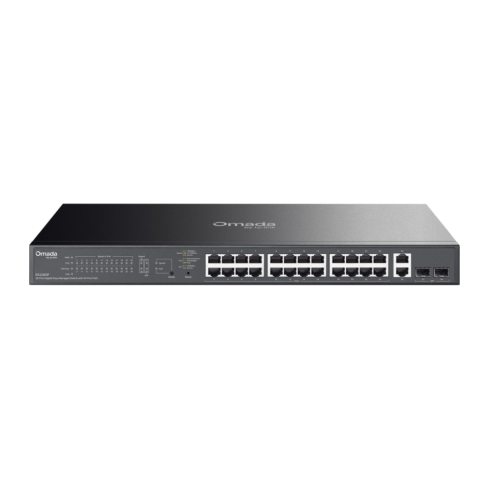 TP-Link TP-Link ES228GP netwerk-switch Managed L2 Gigabit Ethernet (10/100/1000) Power over Ethernet (PoE) Zwart