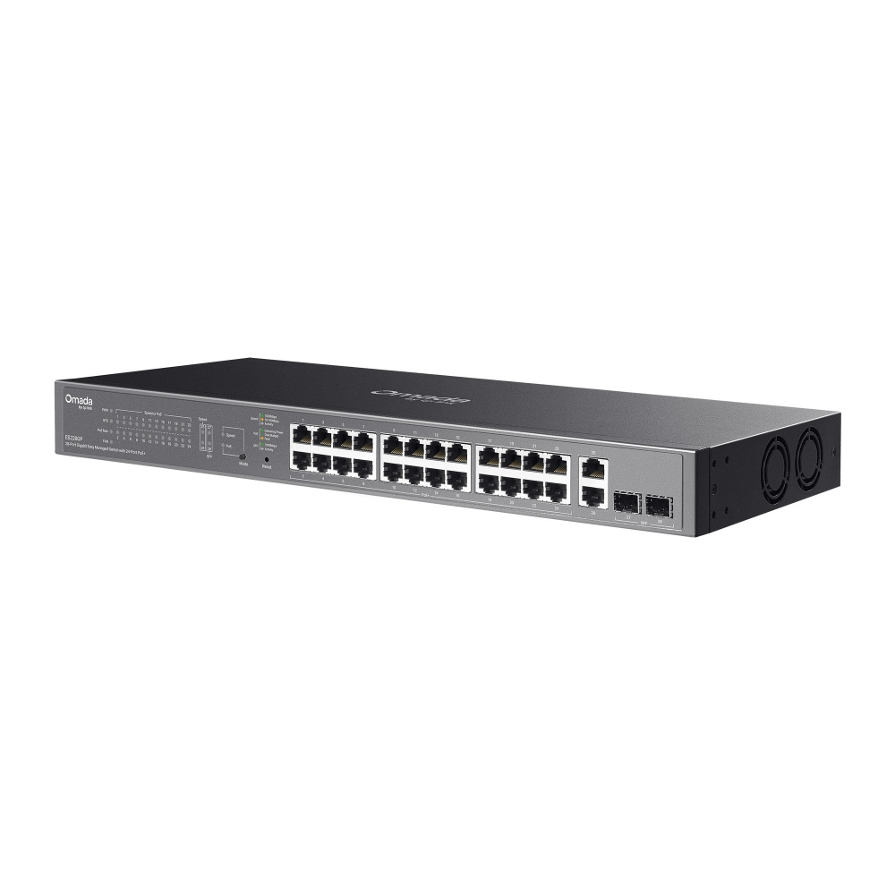 TP-Link TP-Link ES228GP netwerk-switch Managed L2 Gigabit Ethernet (10/100/1000) Power over Ethernet (PoE) Zwart