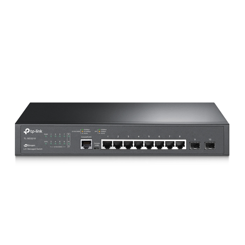 TP-Link TP-Link JetStream TL-SG3210 netwerk-switch Managed L2/L3 Gigabit Ethernet (10/100/1000) 1U Zwart