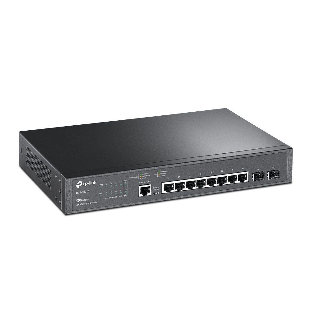 TP-Link TP-Link JetStream TL-SG3210 netwerk-switch Managed L2/L3 Gigabit Ethernet (10/100/1000) 1U Zwart
