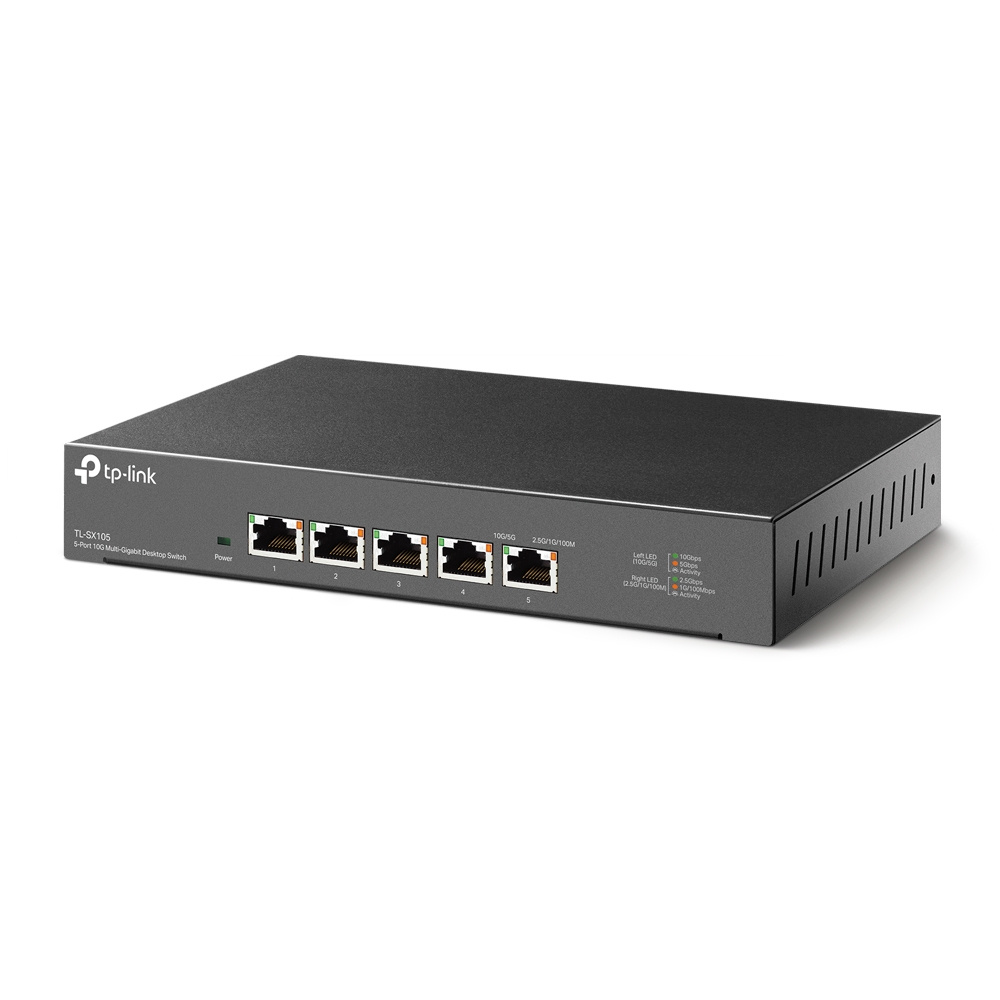 TP-Link TP-Link TL-SX105 netwerk-switch Unmanaged 10G Ethernet (100/1000/10000) Zwart