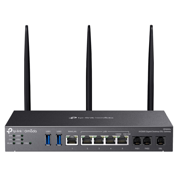 TP-Link TP-Link Omada DR3220v-4G draadloze router Gigabit Ethernet Dual-band (2.4 GHz / 5 GHz) Zwart