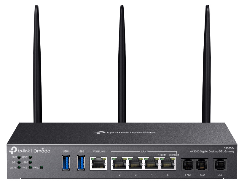 TP-Link TP-Link Omada DR3220v-4G draadloze router Gigabit Ethernet Dual-band (2.4 GHz / 5 GHz) Zwart
