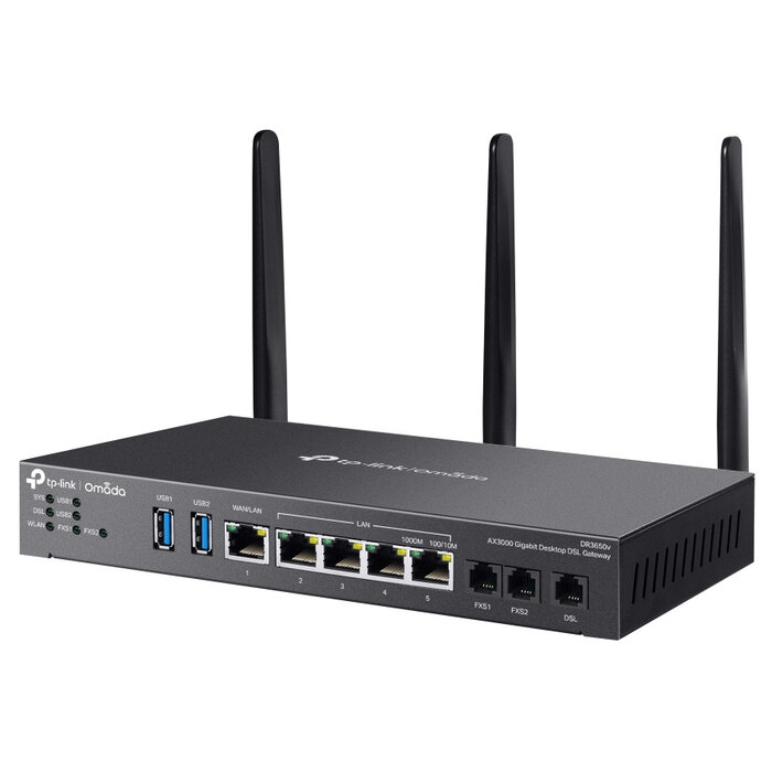 TP-Link TP-Link Omada DR3220v-4G draadloze router Gigabit Ethernet Dual-band (2.4 GHz / 5 GHz) Zwart
