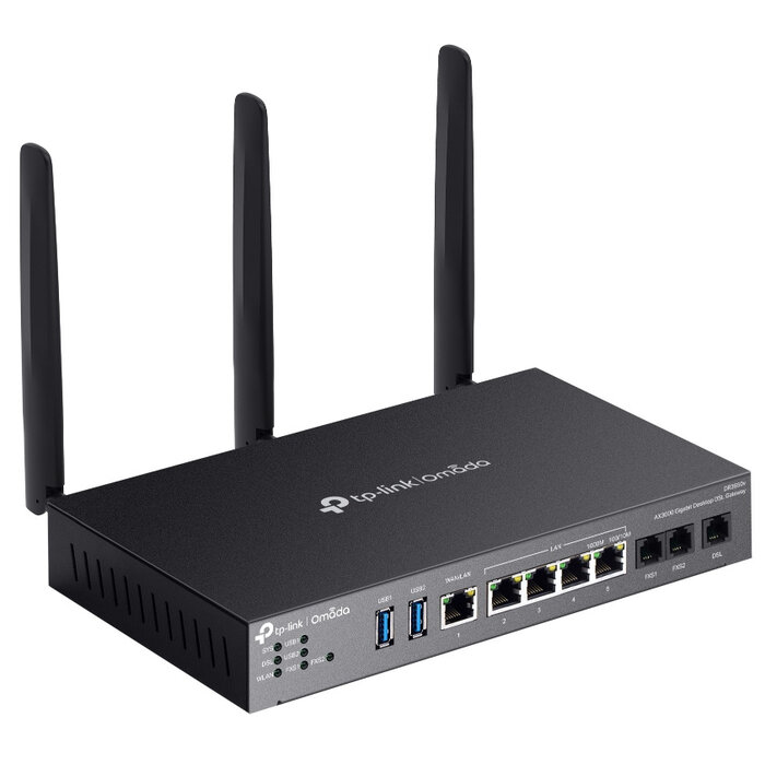 TP-Link TP-Link Omada DR3220v-4G draadloze router Gigabit Ethernet Dual-band (2.4 GHz / 5 GHz) Zwart