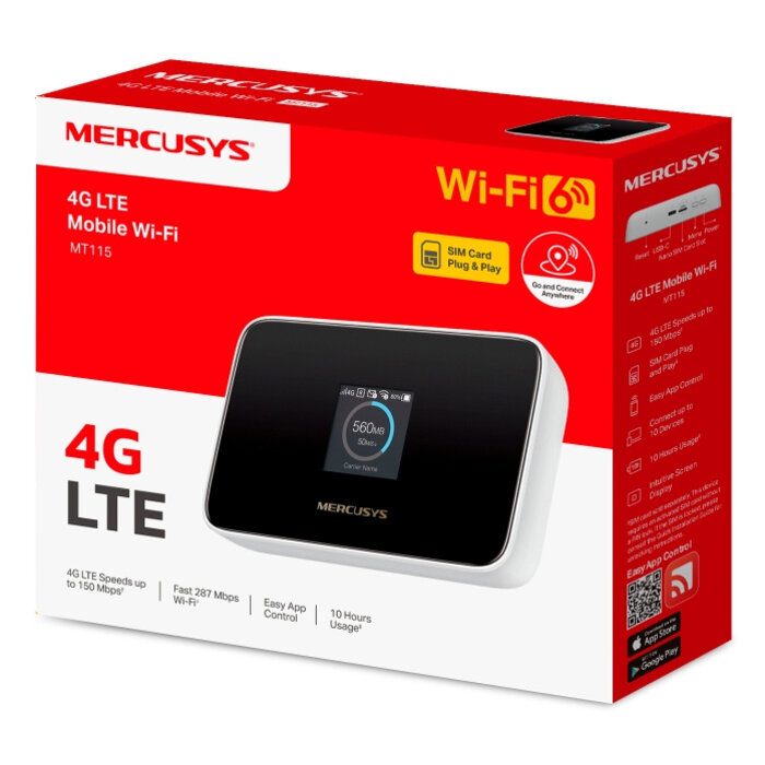 TP-Link Mercusys MT115 mobiele router / gateway / modem Router voor mobiele netwerken