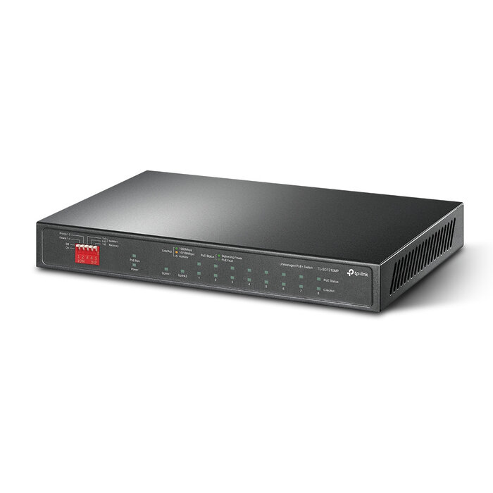 TP-Link TP-Link TL-SG1210MP netwerk-switch Unmanaged Gigabit Ethernet (10/100/1000) Power over Ethernet (PoE) Zwart