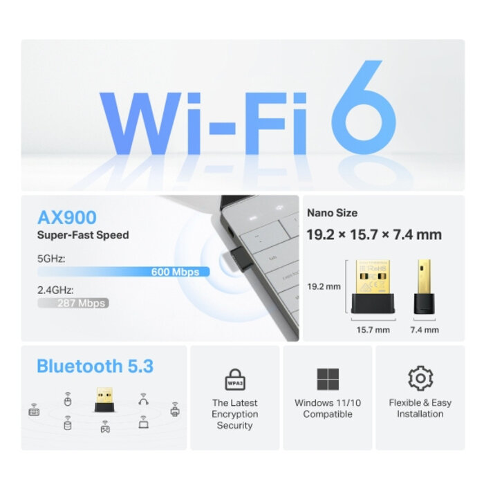 TP-Link TP-Link Archer TX10UB Nano Bluetooth 600 Mbit/s