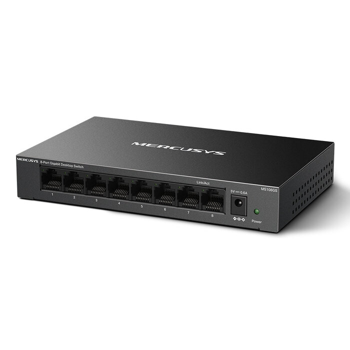 TP-Link Mercusys MS108GS netwerk-switch Unmanaged Gigabit Ethernet (10/100/1000) Zwart