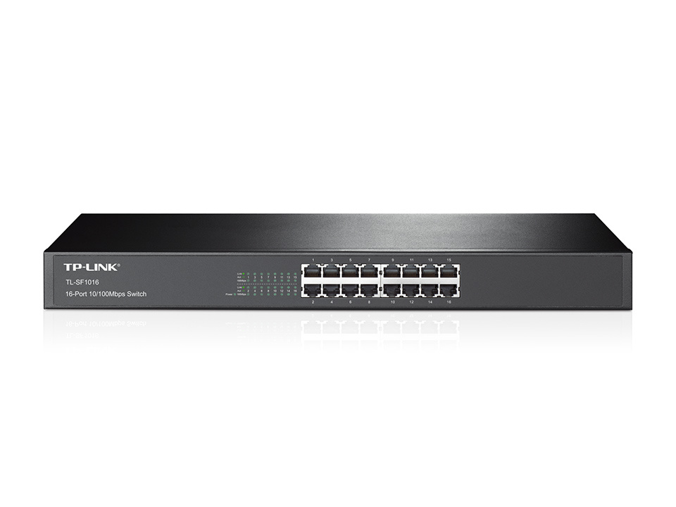TP-Link TP-Link TL-SF1016 netwerk-switch Unmanaged Fast Ethernet (10/100) 1U Zwart