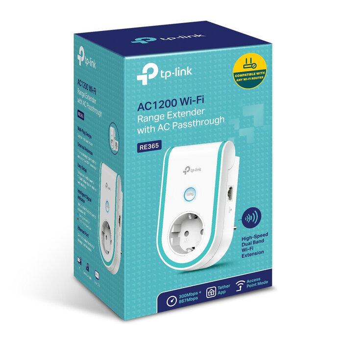TP-Link TP-Link RE365 netwerkextender Netwerkrepeater Wit 10, 100 Mbit/s