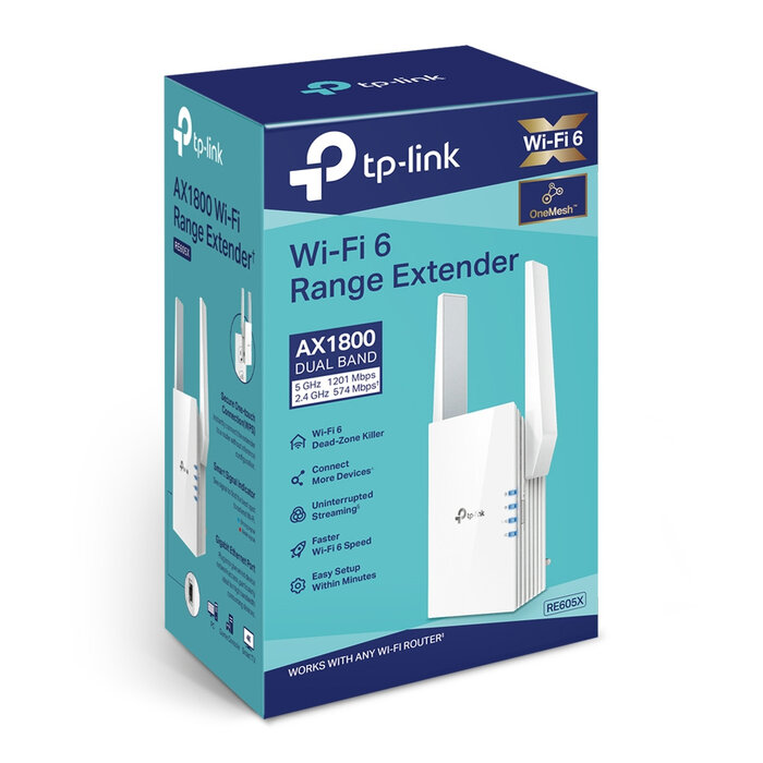 TP-Link TP-Link RE605X netwerkextender Netwerkrepeater Wit 10, 100, 1000 Mbit/s