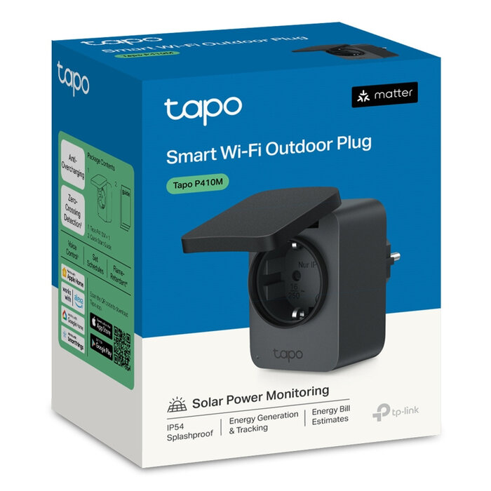 TP-Link TP-Link Tapo P410M smart plug 3680 W Thuis Zwart