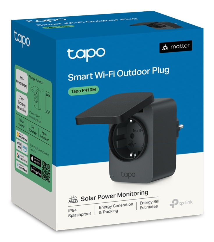 TP-Link TP-Link Tapo P410M smart plug 3680 W Thuis Zwart