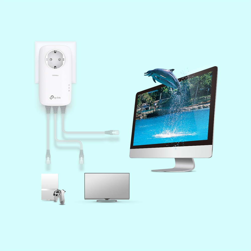 TP-Link TP-Link TL-PA8033P KIT PowerLine-netwerkadapter 1300 Mbit/s Ethernet LAN Wit 2 stuk(s)