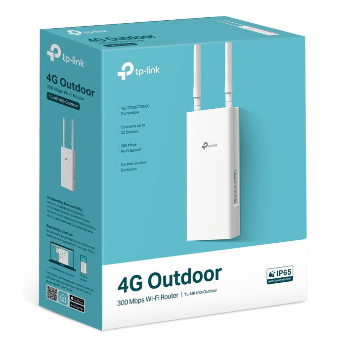 TP-Link TP-Link TL-MR100-OUTDOOR draadloze router Fast Ethernet Single-band (2.4 GHz) 4G Wit