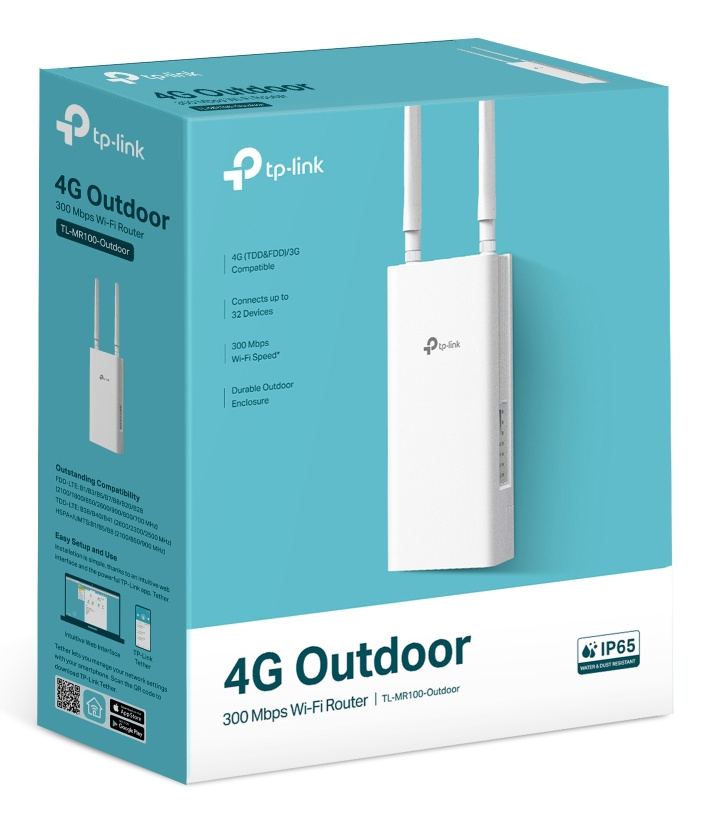 TP-Link TP-Link TL-MR100-OUTDOOR draadloze router Fast Ethernet Single-band (2.4 GHz) 4G Wit