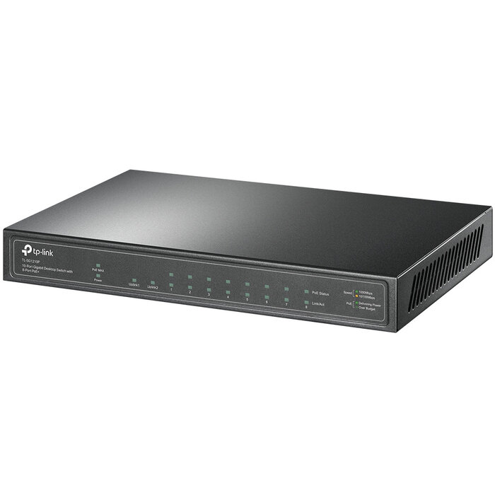 TP-Link TP-Link TL-SG1210P netwerk-switch Unmanaged Gigabit Ethernet (10/100/1000) Power over Ethernet (PoE) Grijs