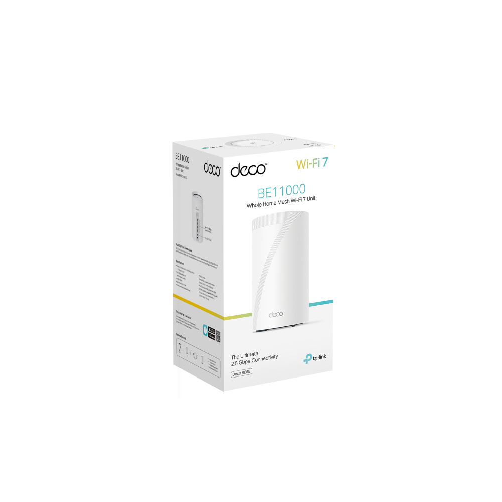 TP-Link TP-Link Deco BE65 Tri-band (2,4 GHz / 5 GHz / 6 GHz) Wi-Fi 7 (802.11be) Wit 4 Intern