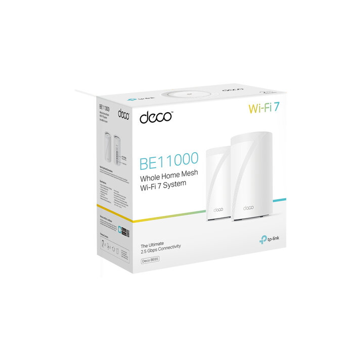 TP-Link TP-Link Deco BE65 Tri-band (2,4 GHz / 5 GHz / 6 GHz) Wi-Fi 7 (802.11be) Wit 4 Intern