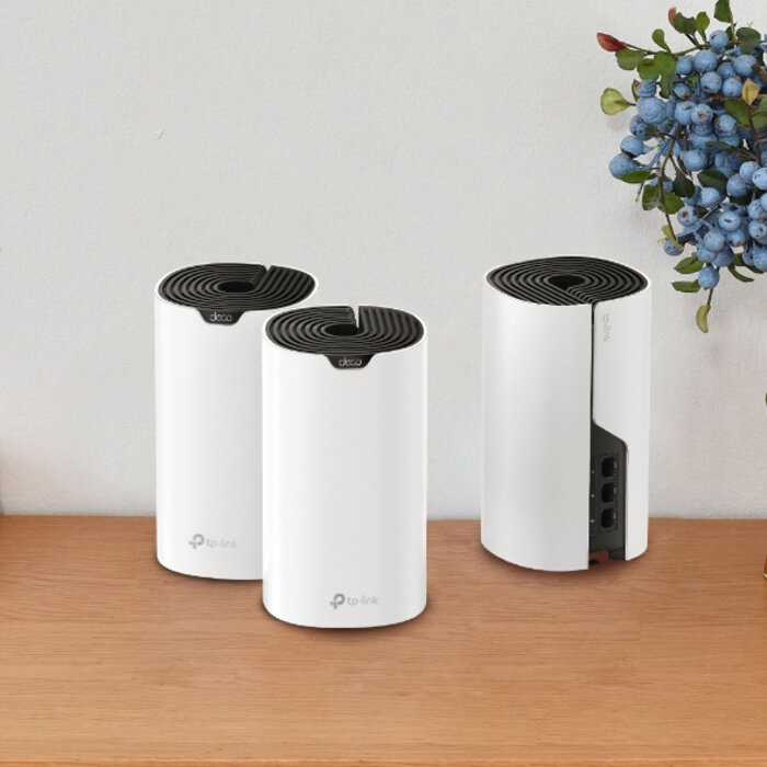 TP-Link TP-Link Deco S7 (3-pack) Dual-band (2.4 GHz / 5 GHz) Wi-Fi 5 (802.11ac) Wit, Zwart Intern
