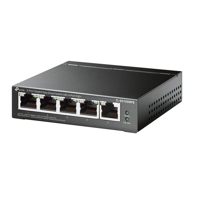 TP-Link TP-Link TL-SG105MPE netwerk-switch L2 Gigabit Ethernet (10/100/1000) Power over Ethernet (PoE) Zwart