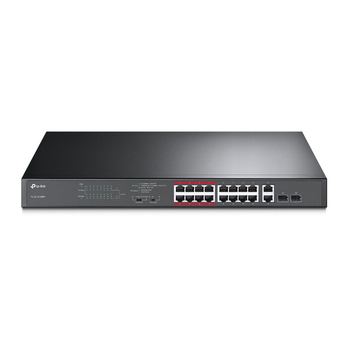 TP-Link TP-Link TL-SL1218MP netwerk-switch Unmanaged Fast Ethernet (10/100) Power over Ethernet (PoE) Zwart