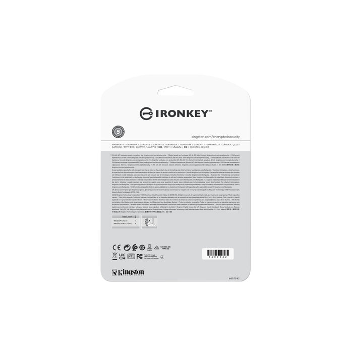 Kingston Kingston Technology IronKey 32GB Vault Privacy 50 AES-256 versleuteling, FIPS 197