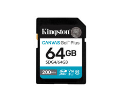 Kingston Kingston Technology Canvas Go! Plus 64GB SDXC Canvas Go Plus Gen4 200MB/s C10 UHS-I U3 V30