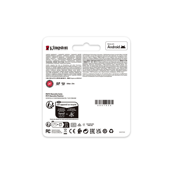 Kingston Kingston Technology Canvas Go! Plus 64GB SDXC Canvas Go Plus Gen4 200MB/s C10 UHS-I U3 V30
