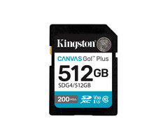 Kingston Kingston Technology Canvas Go! Plus 512GB SDXC Canvas Go Plus Gen4 200MB/s C10 UHS-I U3 V30