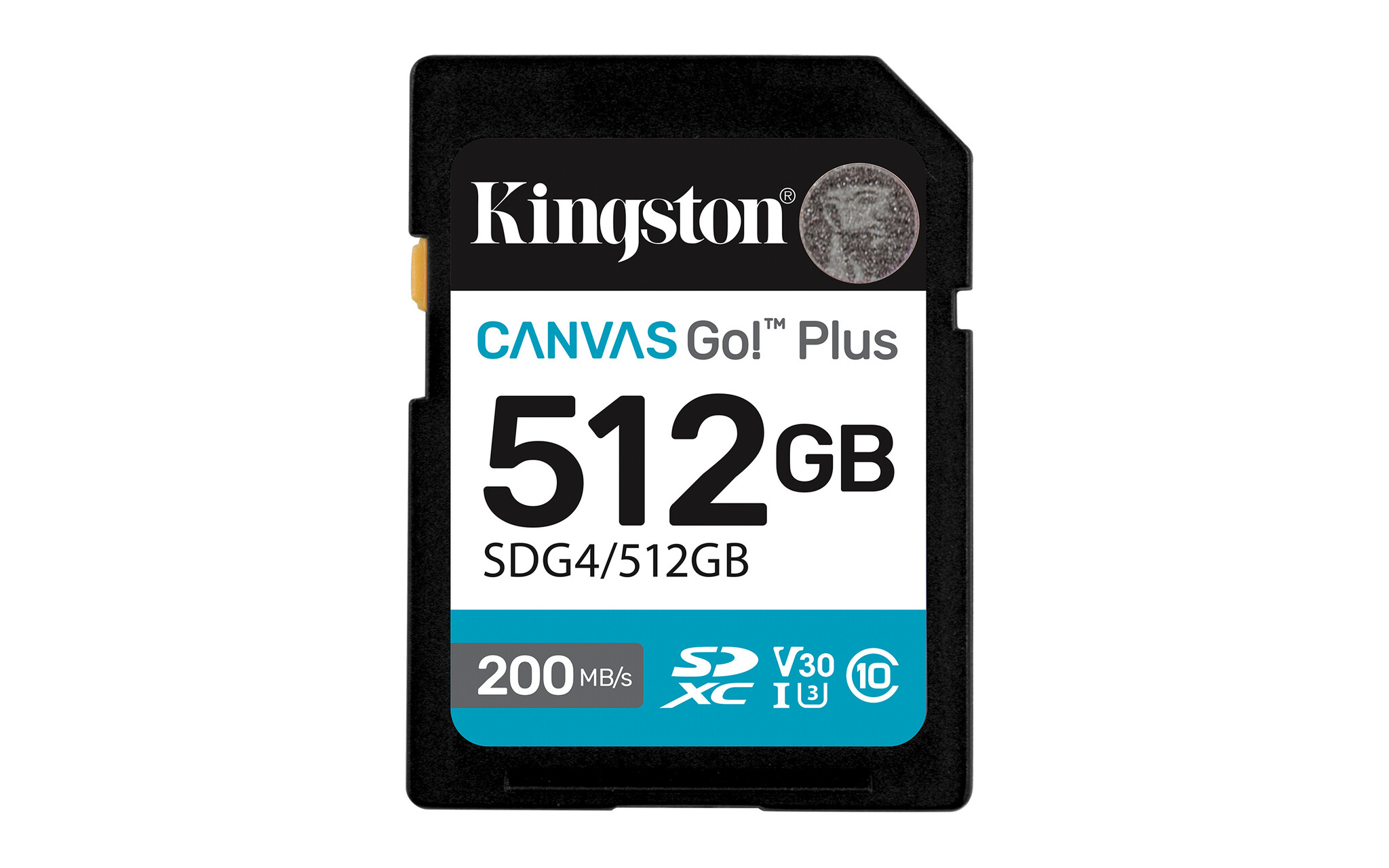Kingston Kingston Technology Canvas Go! Plus 512GB SDXC Canvas Go Plus Gen4 200MB/s C10 UHS-I U3 V30