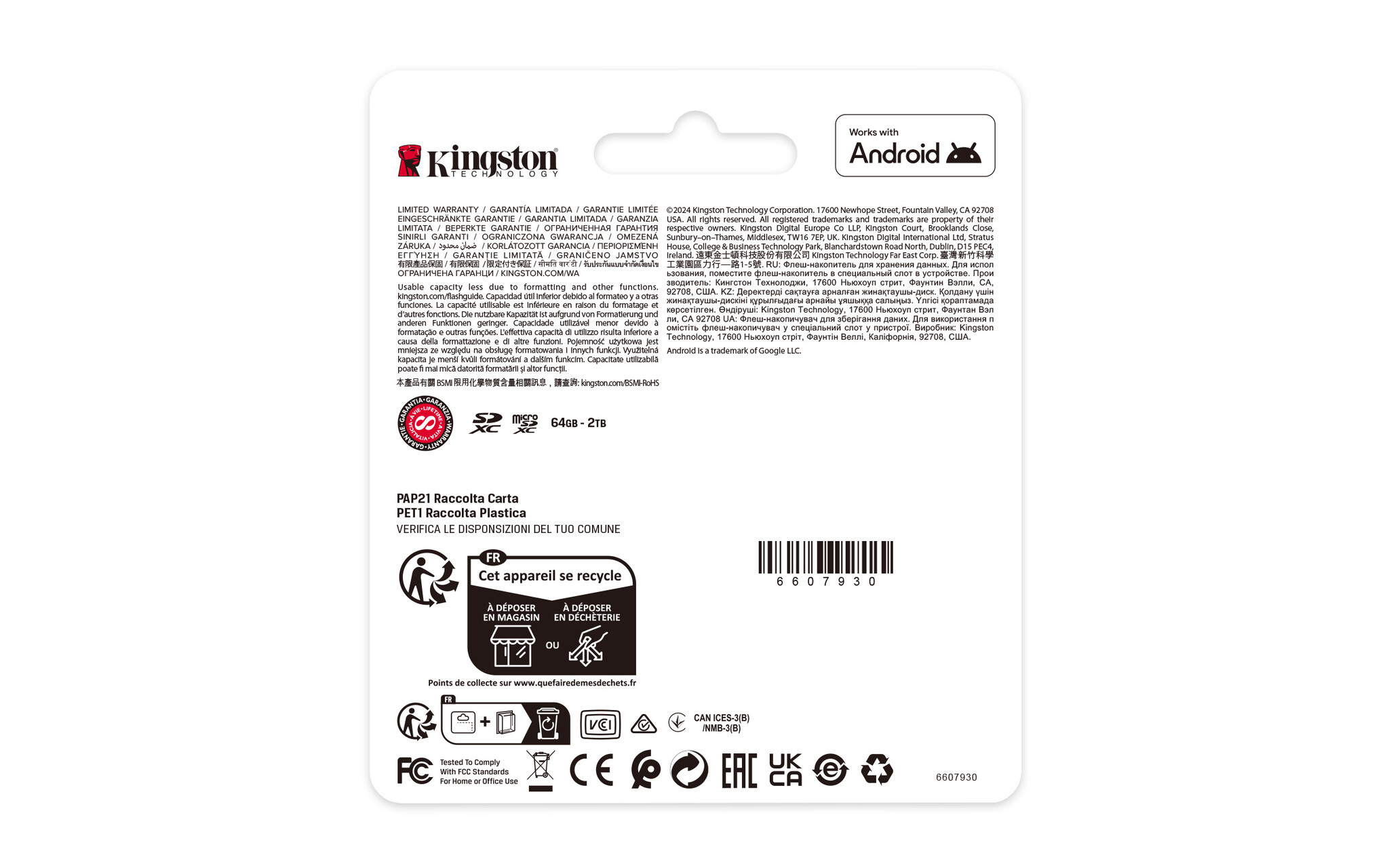 Kingston Kingston Technology 1TB SDXC Canvas Select Plus Gen3 150MB/s C10 UHS-I U3 V30