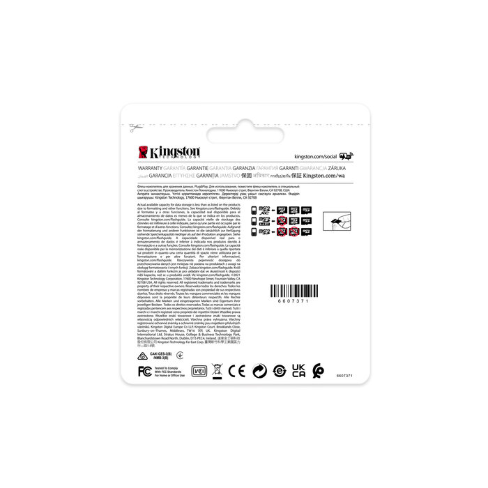 Kingston Kingston Technology 64GB microSDXC Industrial C10 A1 pSLC-kaart + SD-adapter
