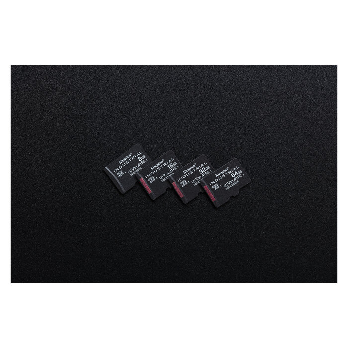 Kingston Kingston Technology 64GB microSDXC Industrial C10 A1 pSLC-kaart + SD-adapter