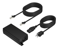 HP Enterprise HP Poly PoE++ 65W 2.5G Adapter with 3.66m CAT6A Cable and Power Cord Zwart