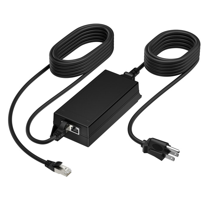 HP Enterprise HP Poly PoE++ 65W 2.5G Adapter with 3.66m CAT6A Cable and Power Cord Zwart