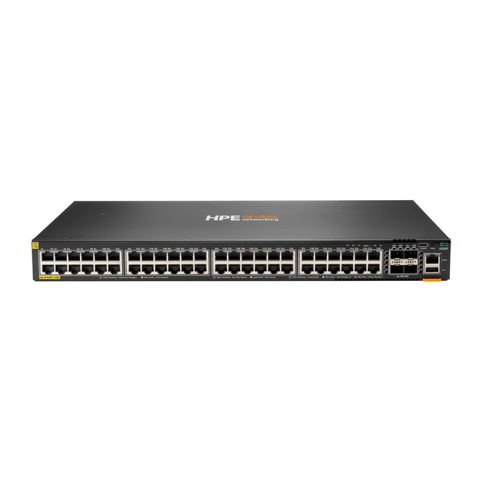 HP Enterprise HPE Aruba Networking CX 6200F 48G Class-4 PoE 4SFP+ 370W Switch Managed L3 Gigabit Ethernet (10/100/1000) Power over Ethernet (PoE) 1U