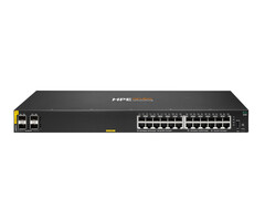 HP Enterprise HPE Aruba Networking CX 6100 24G Class4 PoE 4SFP+ 370W Switch Managed L3 Gigabit Ethernet (10/100/1000) Power over Ethernet (PoE) 1U Zwart