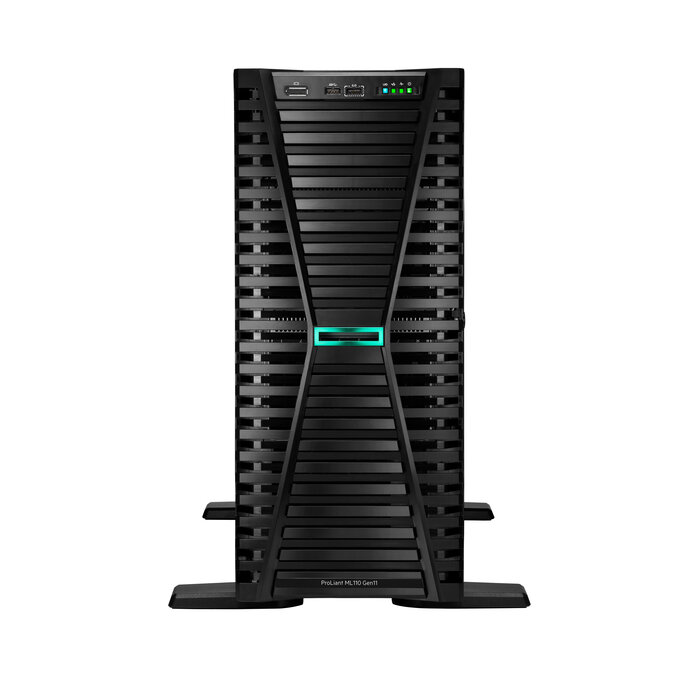 HP Enterprise HPE ProLiant ML110 Gen11 4510 12-core 1P 64GB-R MR408i-o 8SFF 2x480GB SSD 2x1000W RPS EU server 960 GB Tower (4,5U) Intel® Xeon® Silver 2,4 GHz DDR5-SDRAM 1000 W