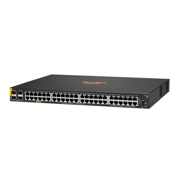 HP Enterprise HPE Aruba Networking CX 6100 48G Class4 PoE 4SFP+ 740W Managed L3 Gigabit Ethernet (10/100/1000) Power over Ethernet (PoE) 1U