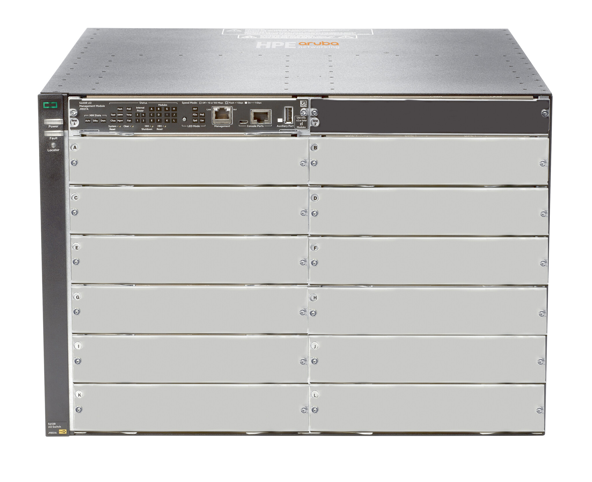 HP Enterprise HPE Aruba Networking 5412R zl2 Switch Managed Grijs